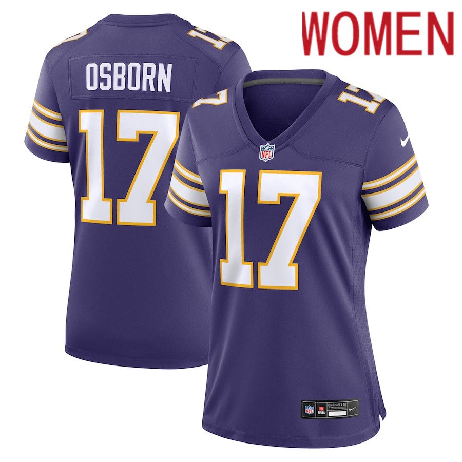 Women Minnesota Vikings 17 K.J. Osborn Nike Purple Classic Player Game NFL Jersey